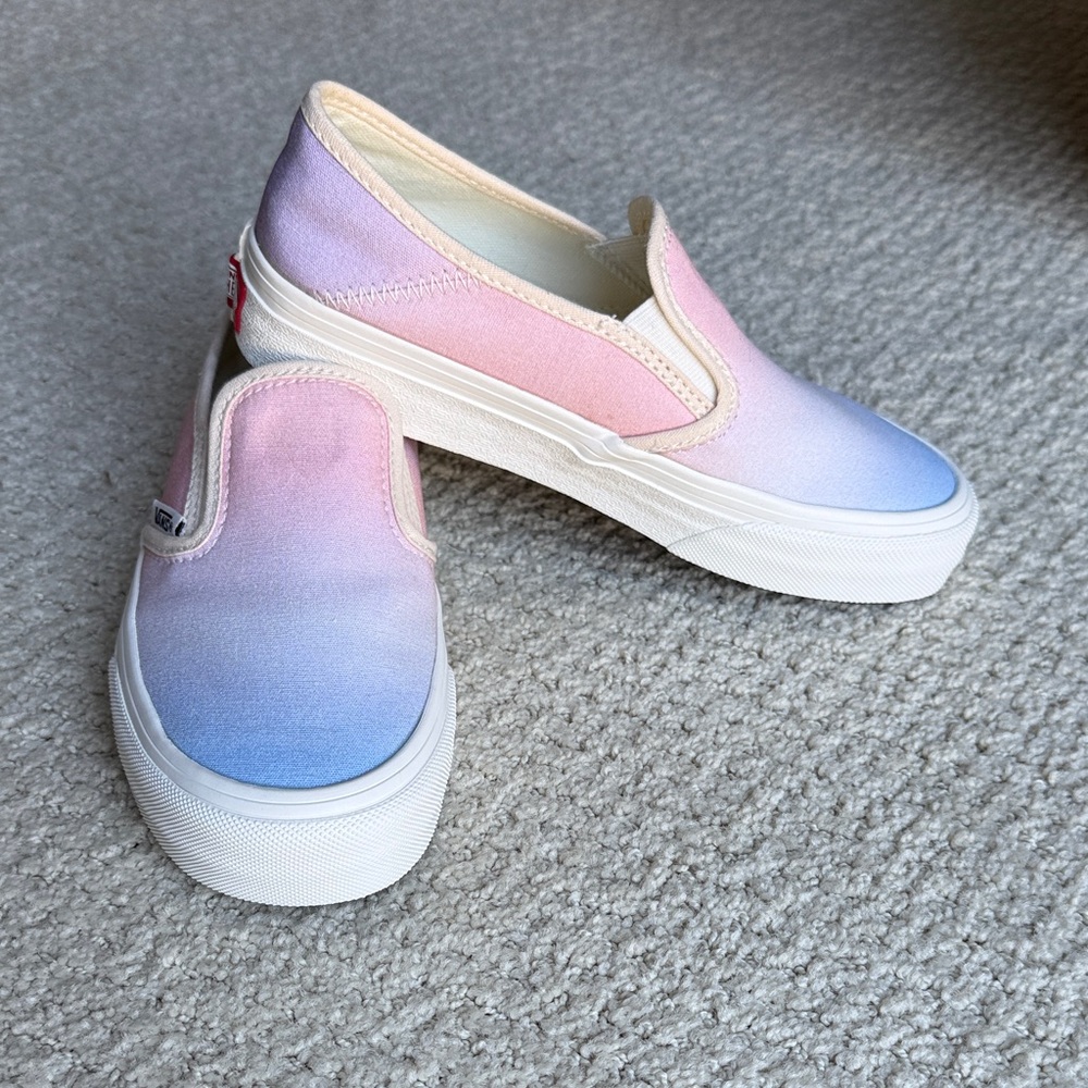 Vans Pink, Blue and Purple Ombre Slip-On Sneakers